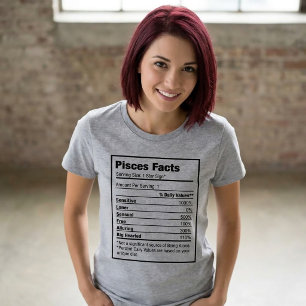 Piscess Nutrition Fact Zodiac T-Shirt