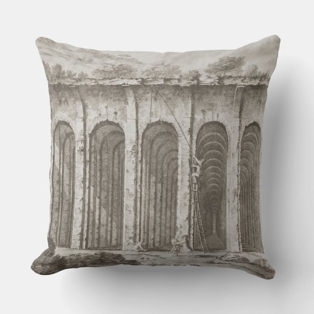 Piscina Mirabilis, from 'Avanzi della Antichita es Throw Pillow (Front)