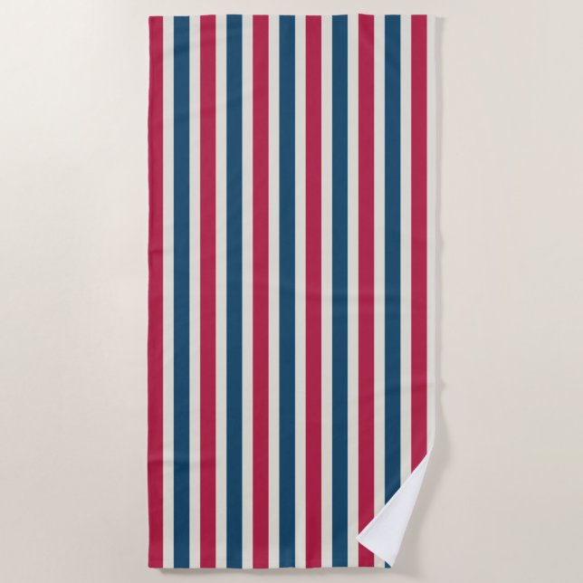 Piscine de plage Patriotique d'été Serviette vacan (Devant)