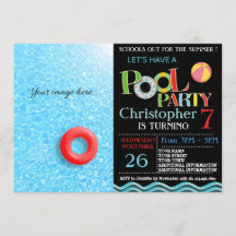 PISCINE D'ÉTÉ INVITATION | PISCINE ANNIVERSAIRE