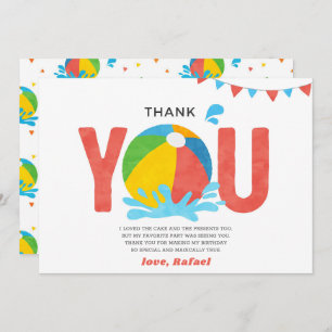 Piscine fête anniversaire garçon fille Carte de re