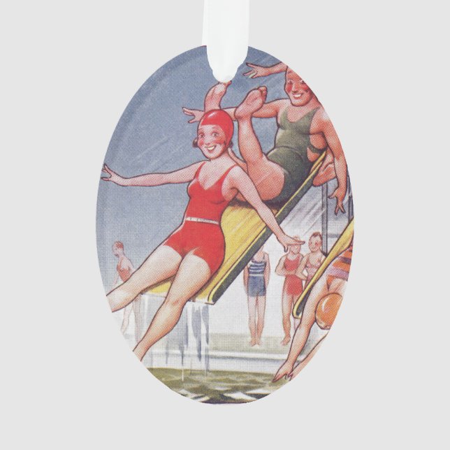 Piscine Fête Nage Vintage Été (dos)
