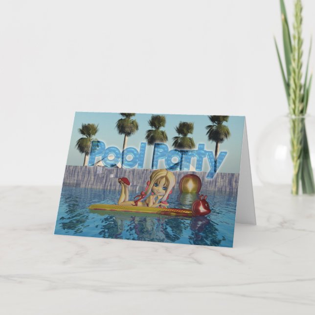 Piscine Invitation with Moonies Cutie Pie (Devant)