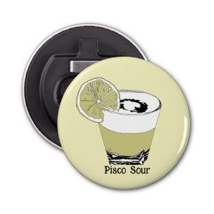 Pisco Sour Illustration Bottle Opener