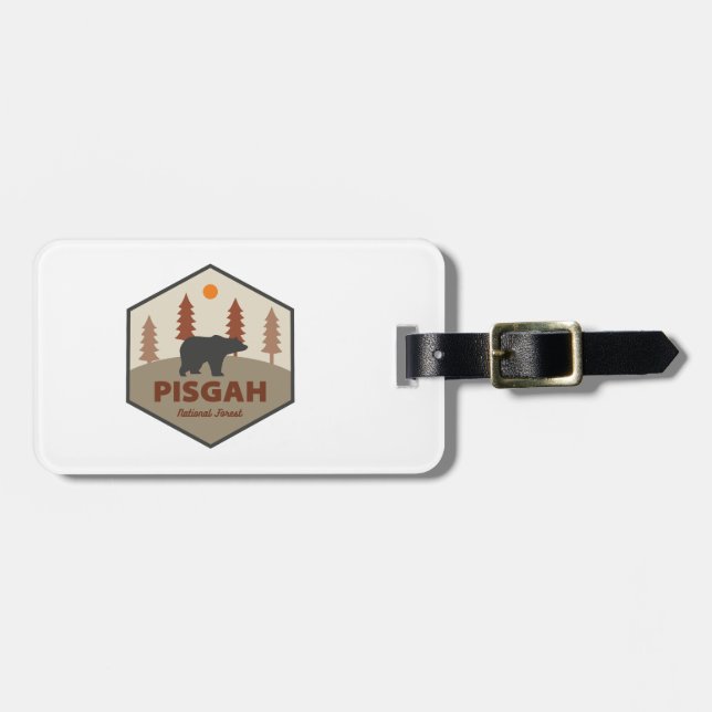 Pisgah National Forest Bear Luggage Tag (Front Horizontal)