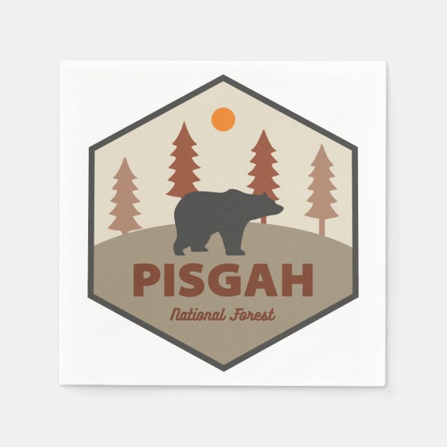 Pisgah National Forest Bear Napkin (Front)