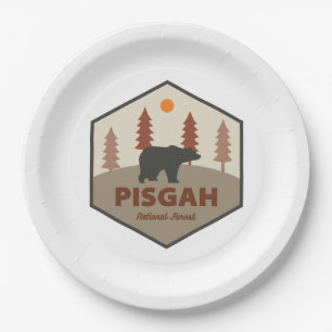 Pisgah National Forest Bear Paper Plate