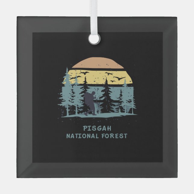 Pisgah National Forest Glass Ornament (Front)