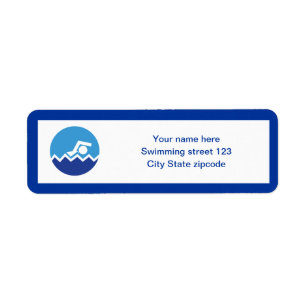 Pismming venin, swimmer on blue circle custom