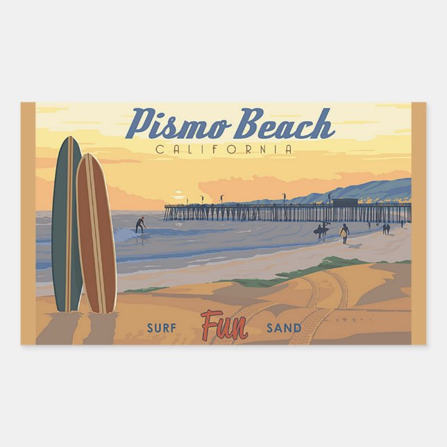Pismo Beach Califorina Sticker (Front)