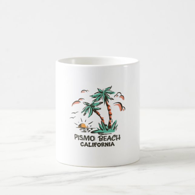 Pismo Beach - California-Colourful Sunset Coffee Mug (Center)