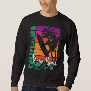Pismo Beach California Retro Sunset Beach Surf Sou Sweatshirt