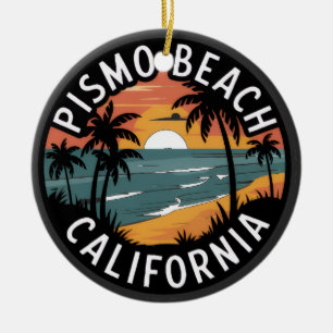 Pismo Beach, California Sunrise Ceramic Ornament