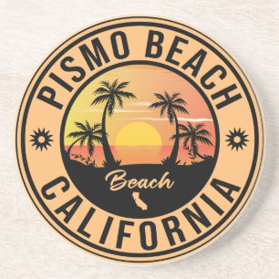 Pismo Beach California Sunset Vacation Souvenirs Coaster