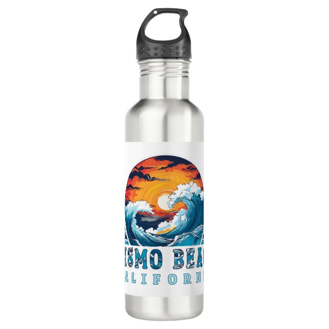 Pismo Beach California Surfers T-Shirt 710 Ml Water Bottle (Front)