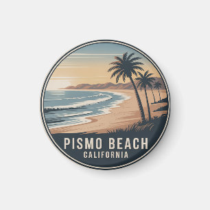 Pismo Beach, California Vintage Travel Magnet