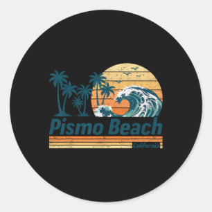 Pismo Beach Group Matching Family Vacation Summer Classic Round Sticker