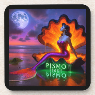 PISMO BEACH MERMAID. SERIES 1 NUMBER 4. COASTER