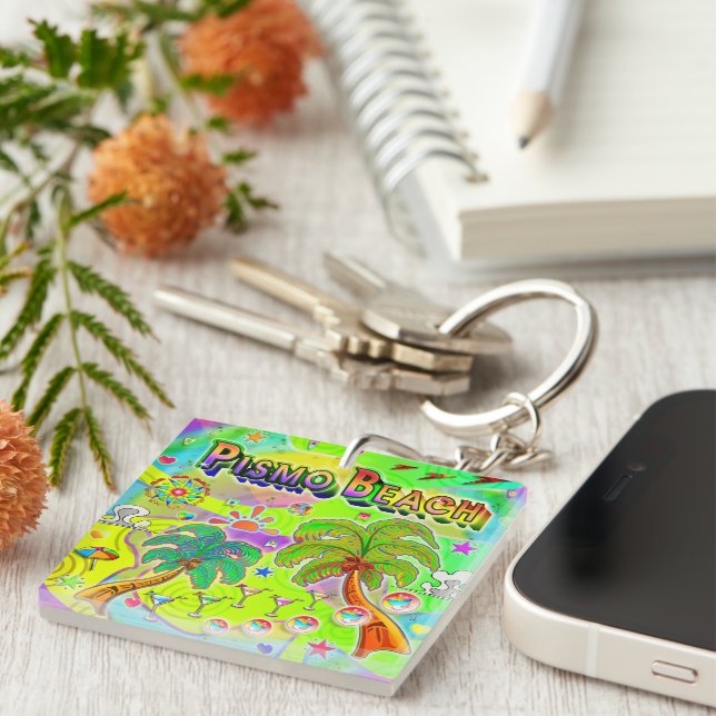 Pismo Beach Mind Focus Keychain (Devant Droit)