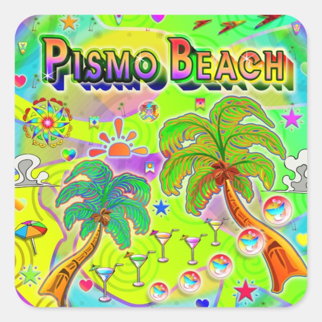 Pismo Beach Mind Focus Sticker (Front)
