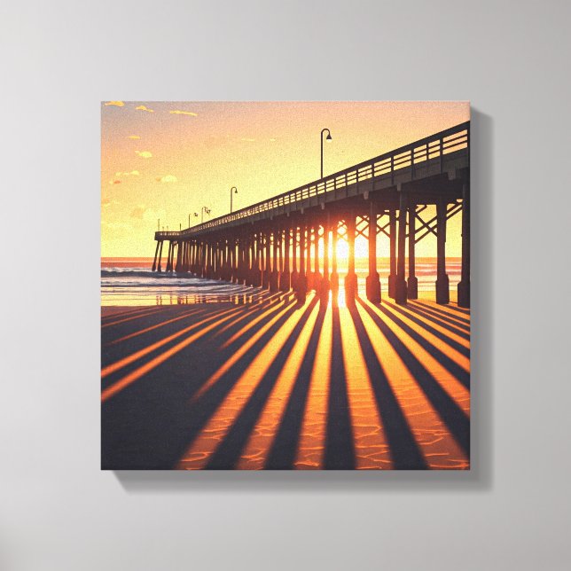 Pismo Beach Pier California Canvas Print (Front)