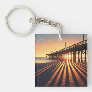 Pismo Beach Pier California Keychain