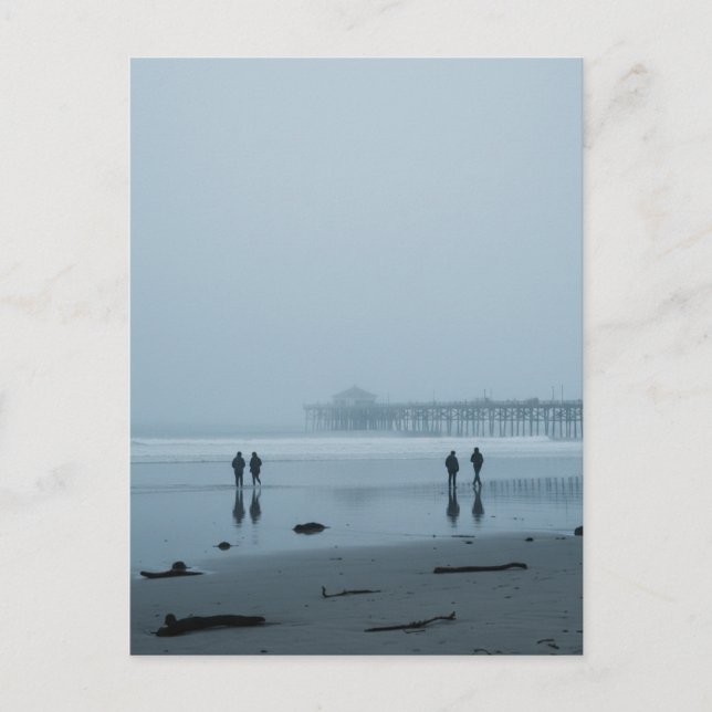  Pismo Beach Pier in Fog Postcard (Front)