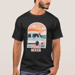 Pismo Beach Retro Pastel Colors Sun & Surfing Van T-Shirt