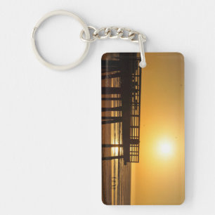 Pismo Pier in the Sun Keychain