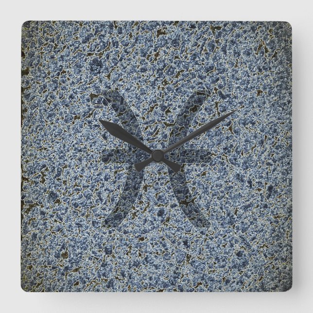 piss square wall clock (Front)