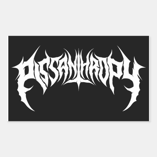 Pissanthropy Death Metal Fake Band Sticker (Front)