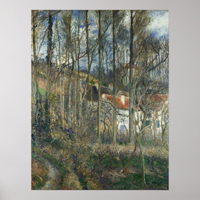 Pissarro - Boeufs Hill At L'Hermitage Poster (Front)
