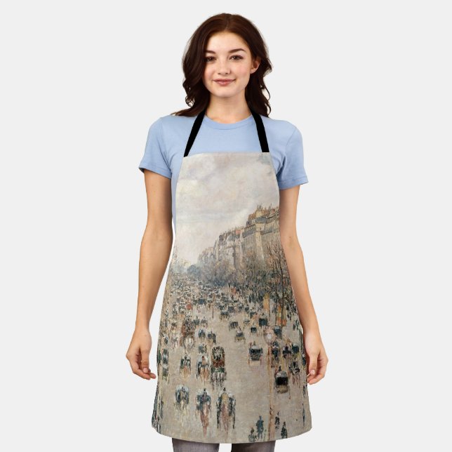 Pissarro - Boulevard Montmartre, Afternoon Sun Apron (Worn)