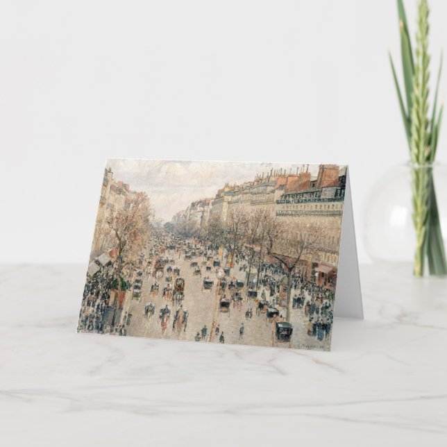 Pissarro - Boulevard Montmartre, Afternoon Sun Card (Front)