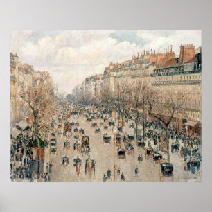 Pissarro - Boulevard Montmartre, Afternoon Sun Poster