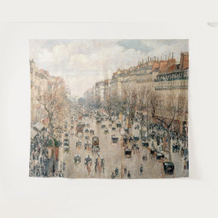 Pissarro - Boulevard Montmartre, Afternoon Sun Tapestry