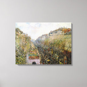 Pissarro - Boulevard Montmartre, Mardi Gras Canvas Print