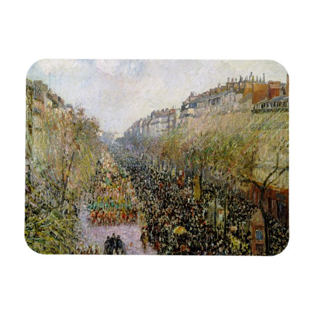 Pissarro - Boulevard Montmartre, Mardi Gras Magnet (Horizontal)