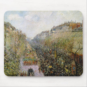 Pissarro - Boulevard Montmartre, Mardi Gras Mouse Pad