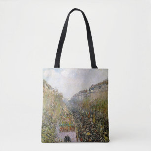 Pissarro - Boulevard Montmartre, Mardi Gras Tote Bag