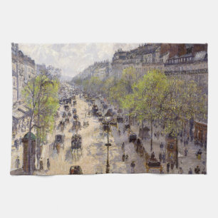 Pissarro - Boulevard Montmartre, Spring Kitchen Towel