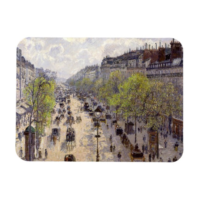 Pissarro - Boulevard Montmartre, Spring Magnet (Horizontal)