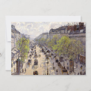 Pissarro - Boulevard Montmartre, Spring Thank You Card