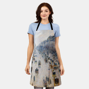 Pissarro - Boulevard Montmartre, Winter Morning Apron