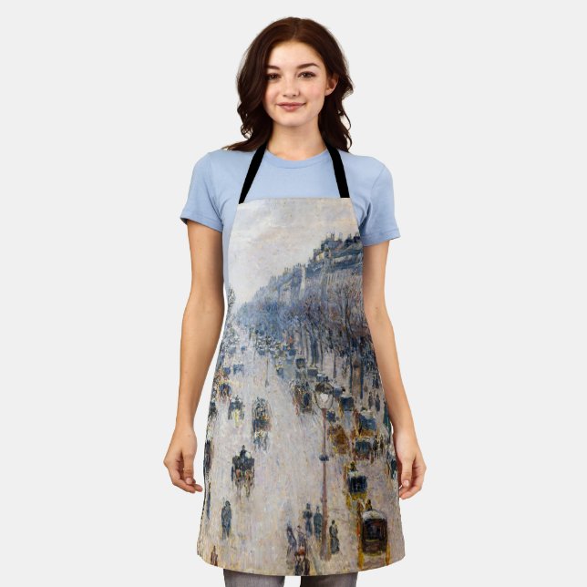 Pissarro - Boulevard Montmartre, Winter Morning Apron (Worn)