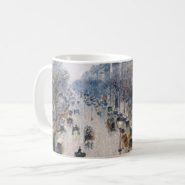 Pissarro - Boulevard Montmartre, Winter Morning Coffee Mug (Front Left)