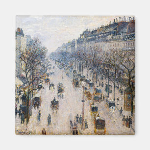 Pissarro - Boulevard Montmartre, Winter Morning Magnet