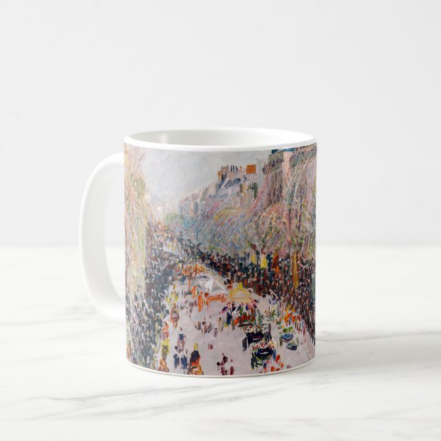 Pissarro - Montmartre, Mardi Gras on the Boulevard Coffee Mug (Front Left)