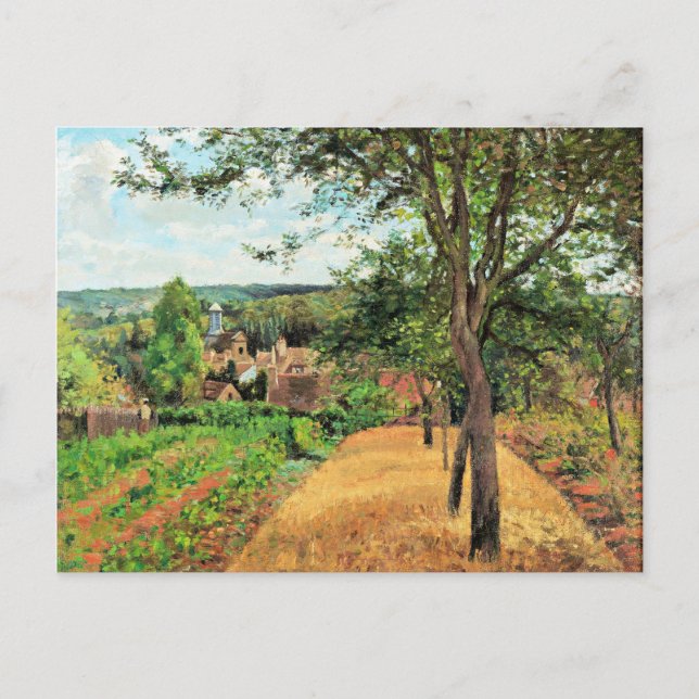 Pissarro - Orchards of Louveciennes, fine art, Postcard (Front)