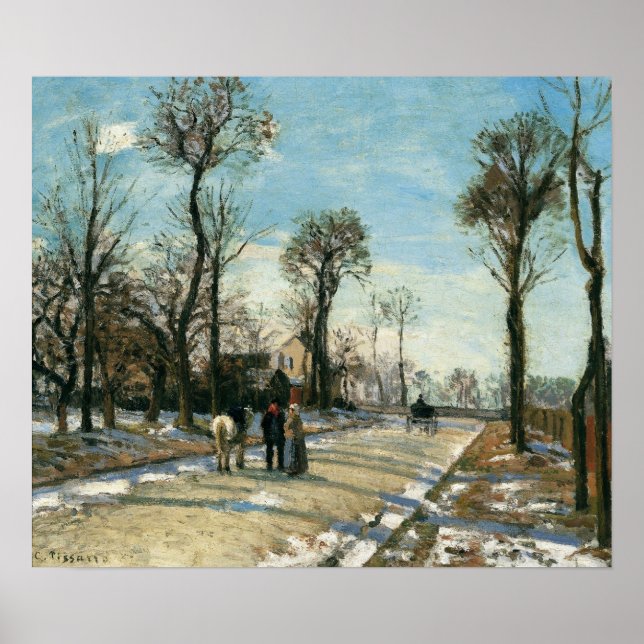 Pissarro - Road To Versailles Louveciennes Winter Poster (Front)
